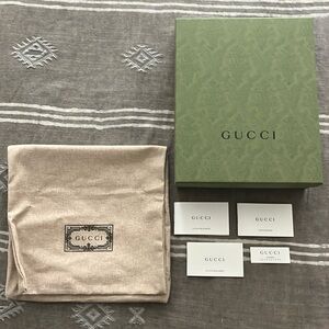 Gucci box and storage bag for small purse